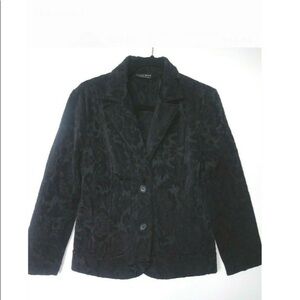 𝅺access Black Jacquard Blazer